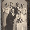 (T)  Alois Roers and Walburga (Stoetzel) Roers:  Wedding Photo 6-18-1935.  Studio is OLSON - ALEXANDRIA, MINN.